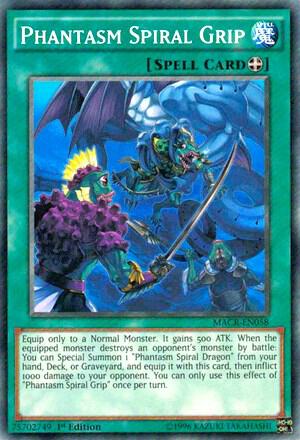 Phantasm Spiral Grip trading card from Maximum Crisis Phantasm Spiral Grip - Maximum Crisis YuGiOh trading card