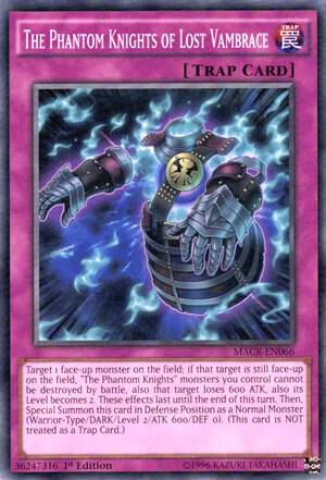 The Phantom Knights of Lost Vambrace - Maximum Crisis YuGiOh trading card