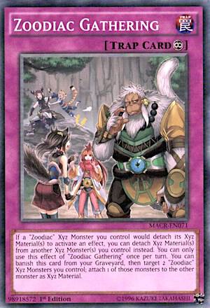Zoodiac Gathering trading card from Maximum Crisis Zoodiac Gathering - Maximum Crisis YuGiOh trading card