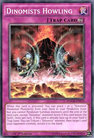 Dinomists Howling trading card from Maximum Crisis Dinomists Howling - Maximum Crisis YuGiOh trading card