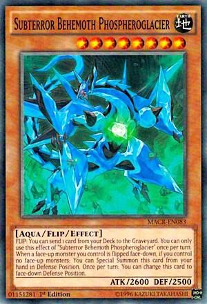 Subterror Behemoth Phospheroglacier trading card from Maximum Crisis Subterror Behemoth Phospheroglacier - Maximum Crisis YuGiOh trading card