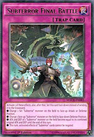 Subterror Final Battle trading card from Maximum Crisis Subterror Final Battle - Maximum Crisis YuGiOh trading card