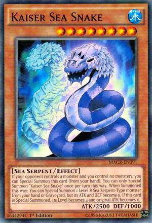 Kaiser Sea Snake - Maximum Crisis YuGiOh trading card