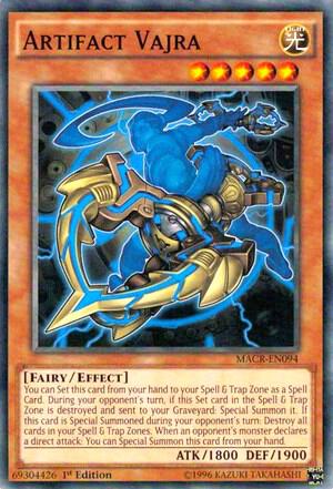 Artifact Vajra trading card from Maximum Crisis Artifact Vajra - Maximum Crisis YuGiOh trading card
