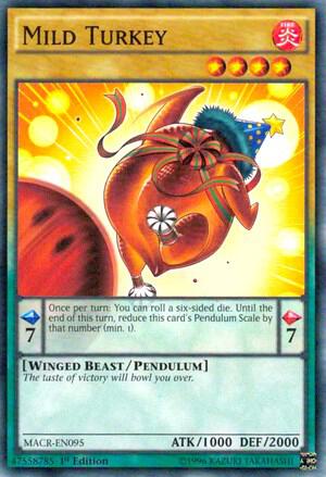 Mild Turkey trading card from Maximum Crisis Mild Turkey - Maximum Crisis YuGiOh trading card