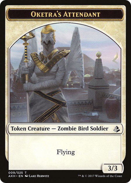 Oketra's Attendant // Beast Token trading card from Amonkhet Oketra's Attendant // Beast Token - Amonkhet Magic: The Gathering trading card