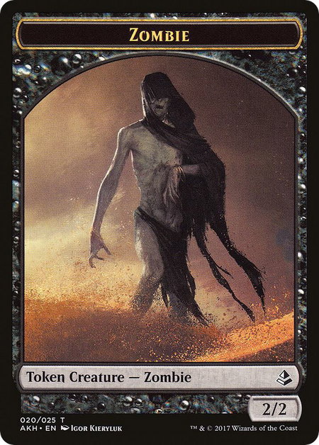Zombie // Trueheart Duelist Token trading card from Amonkhet Zombie // Trueheart Duelist Token - Amonkhet Magic: The Gathering trading card