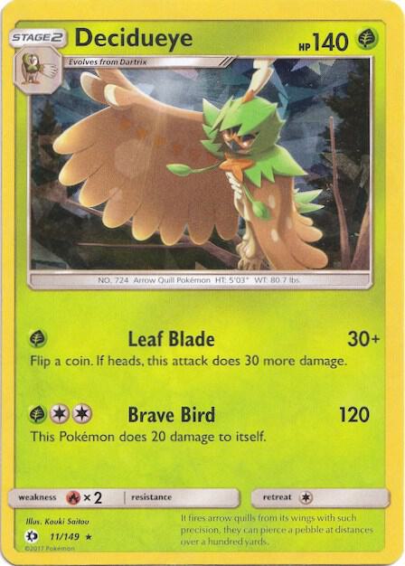 Decidueye - 011/149 (Cracked Ice Holo) - Deck Exclusives Pokémon trading card