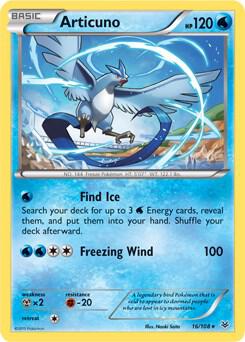 Articuno - 16/108 (XY Roaring Skies) trading card from Deck Exclusives Articuno - 16/108 (XY Roaring Skies) - Deck Exclusives Pokémon trading card