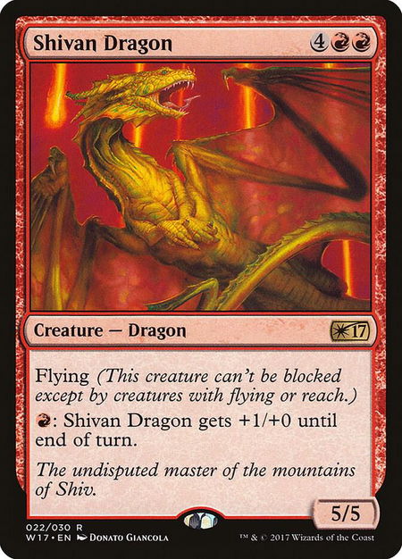 Shivan Dragon - Welcome Deck 2017 Magic: The Gathering trading card