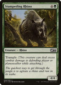 Stampeding Rhino - Welcome Deck 2017 (W17) #29 - Common Magic: The Gathering Trading Card