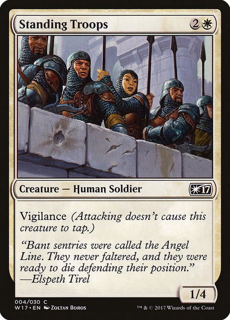 Standing Troops - Welcome Deck 2017 Magic: The Gathering trading card