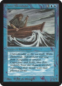 Water Elemental - Alpha Edition (LEA) #91 - Uncommon Magic: The Gathering Trading Card