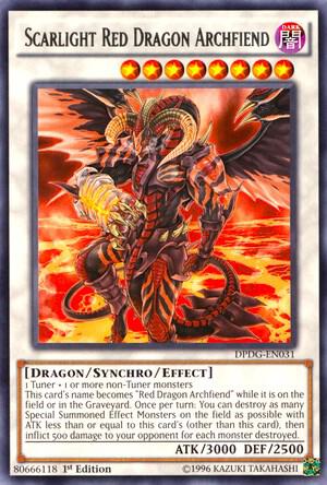 Scarlight Red Dragon Archfiend - Duelist Pack: Dimensional Guardians YuGiOh trading card