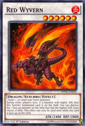 Red Wyvern trading card from Duelist Pack: Dimensional Guardians Red Wyvern - Duelist Pack: Dimensional Guardians YuGiOh trading card
