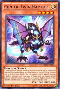 Cipher Twin Raptor - Duelist Pack: Dimensional Guardians (DPDG) #DPDG-EN036 - Rare YuGiOh Trading Card