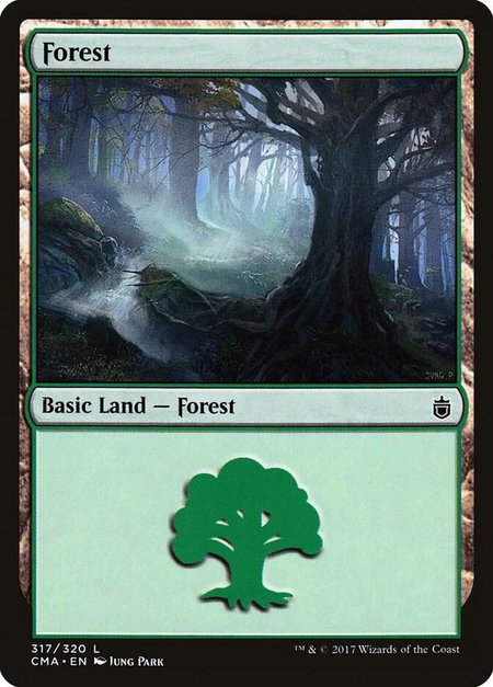 Forest (317) - Commander Anthology Magic: The Gathering trading card