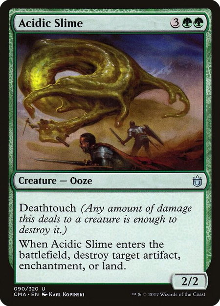 Acidic Slime trading card from Commander Anthology Acidic Slime - Commander Anthology Magic: The Gathering trading card