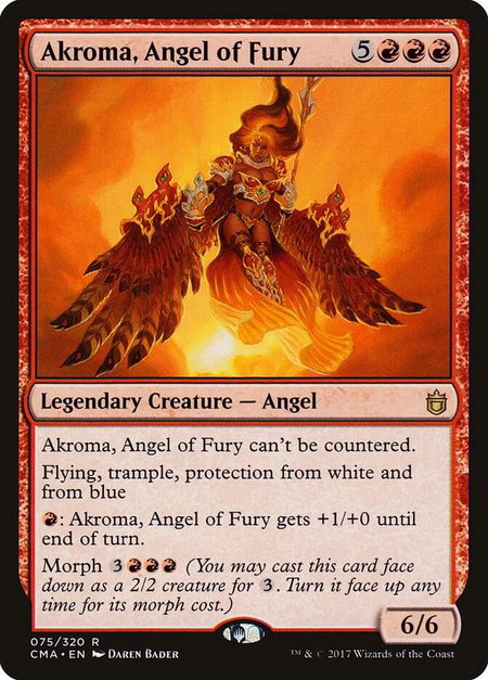 Akroma, Angel of Fury - Commander Anthology Magic: The Gathering trading card