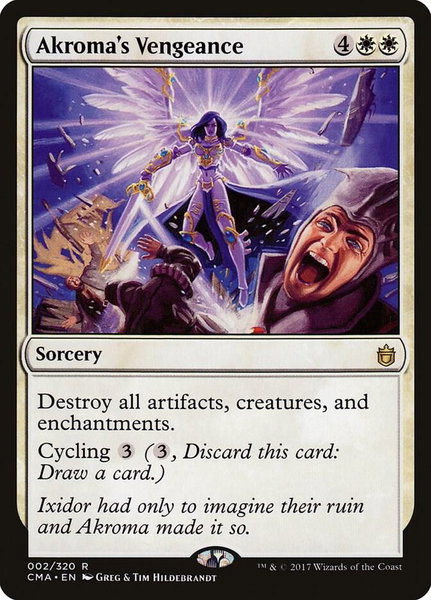 Akroma's Vengeance trading card from Commander Anthology Akroma's Vengeance - Commander Anthology Magic: The Gathering trading card