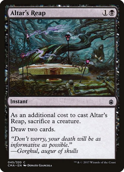 Altar's Reap trading card from Commander Anthology Altar's Reap - Commander Anthology Magic: The Gathering trading card