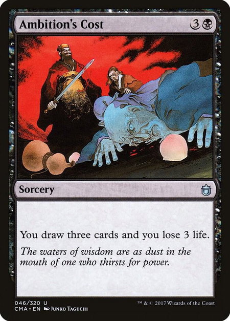 Ambition's Cost - Commander Anthology Magic: The Gathering trading card