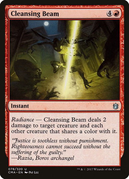 Cleansing Beam trading card from Commander Anthology Cleansing Beam - Commander Anthology Magic: The Gathering trading card