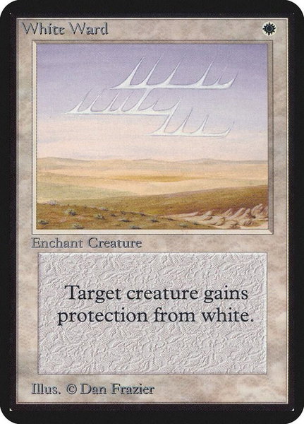 White Ward trading card from Alpha Edition White Ward - Alpha Edition Magic: The Gathering trading card