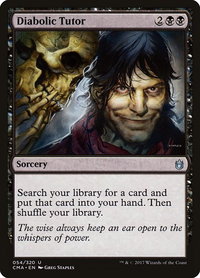 Diabolic Tutor - Commander Anthology (CMA) #54 - Uncommon Magic: The Gathering Trading Card