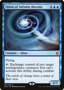 Djinn of Infinite Deceits - Commander Anthology (CMA) #38 - Rare Magic: The Gathering Trading Card