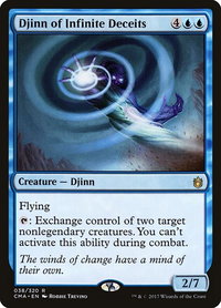 Djinn of Infinite Deceits - Commander Anthology (CMA) #38 - Rare Magic: The Gathering Trading Card