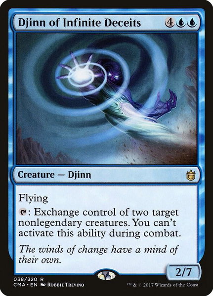 Djinn of Infinite Deceits trading card from Commander Anthology Djinn of Infinite Deceits - Commander Anthology Magic: The Gathering trading card