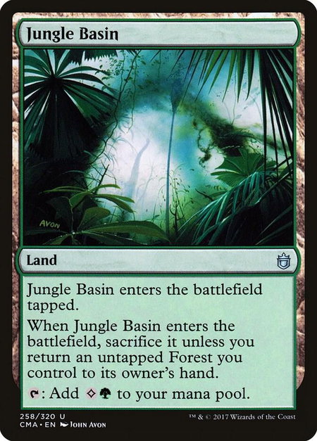 Jungle Basin trading card from Commander Anthology Jungle Basin - Commander Anthology Magic: The Gathering trading card