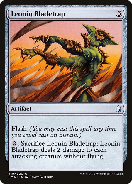 Leonin Bladetrap - Commander Anthology Magic: The Gathering trading card