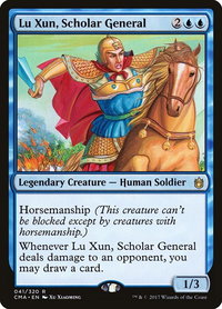 Lu Xun, Scholar General - Commander Anthology (CMA) #41 - Rare Magic: The Gathering Trading Card