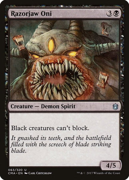 Razorjaw Oni trading card from Commander Anthology Razorjaw Oni - Commander Anthology Magic: The Gathering trading card