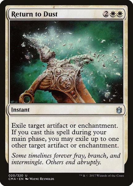 Return to Dust trading card from Commander Anthology Return to Dust - Commander Anthology Magic: The Gathering trading card