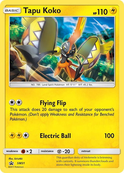 Tapu Koko - SM31 - SM Promos Pokémon trading card