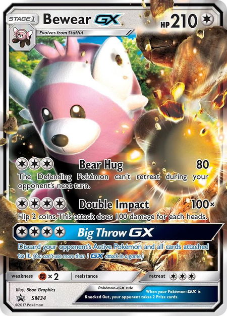 Bewear GX - SM34 - SM Promos Pokémon trading card