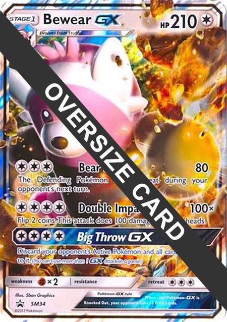 Bewear GX - SM34 (Black Star Promos) - Jumbo Cards Pokémon trading card