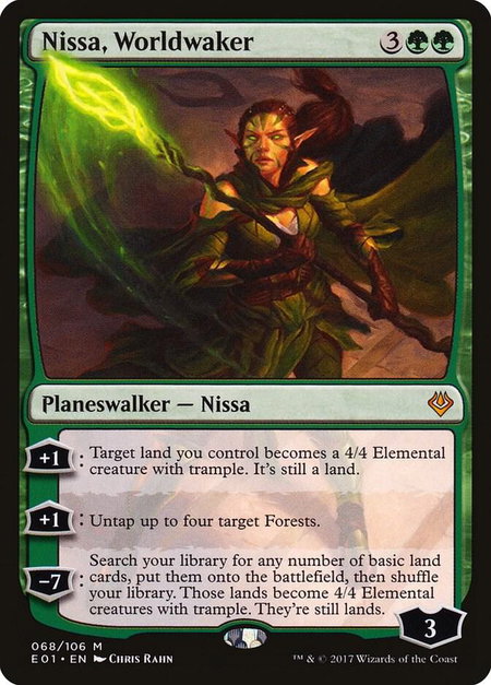 Nissa, Worldwaker - Archenemy: Nicol Bolas Magic: The Gathering trading card