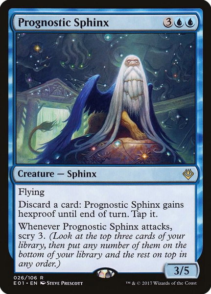 Prognostic Sphinx trading card from Archenemy: Nicol Bolas Prognostic Sphinx - Archenemy: Nicol Bolas Magic: The Gathering trading card