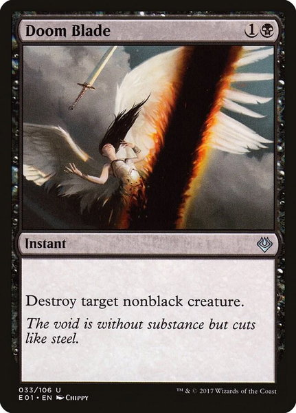 Doom Blade trading card from Archenemy: Nicol Bolas Doom Blade - Archenemy: Nicol Bolas Magic: The Gathering trading card
