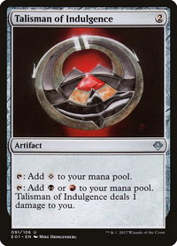Talisman of Indulgence - Archenemy: Nicol Bolas (AC2) #91 - Uncommon Magic: The Gathering Trading Card