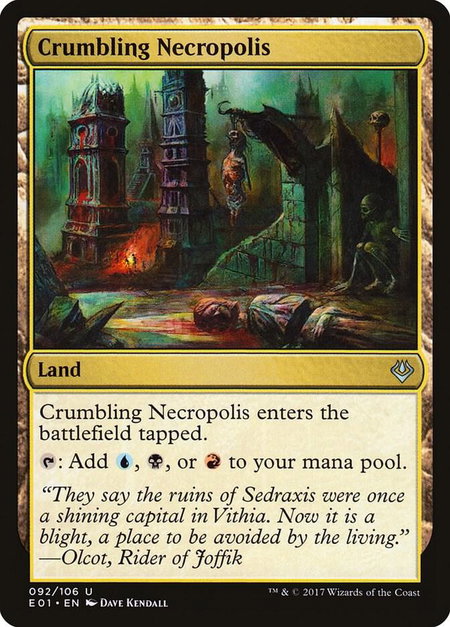 Crumbling Necropolis - Archenemy: Nicol Bolas Magic: The Gathering trading card