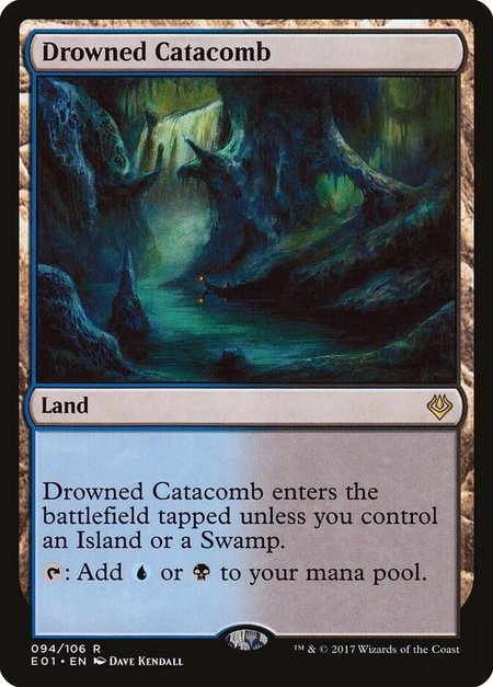Drowned Catacomb - Archenemy: Nicol Bolas Magic: The Gathering trading card