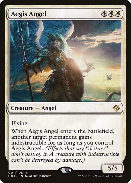 Aegis Angel - Archenemy: Nicol Bolas Magic: The Gathering trading card