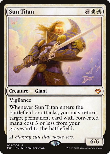 Sun Titan - Archenemy: Nicol Bolas Magic: The Gathering trading card