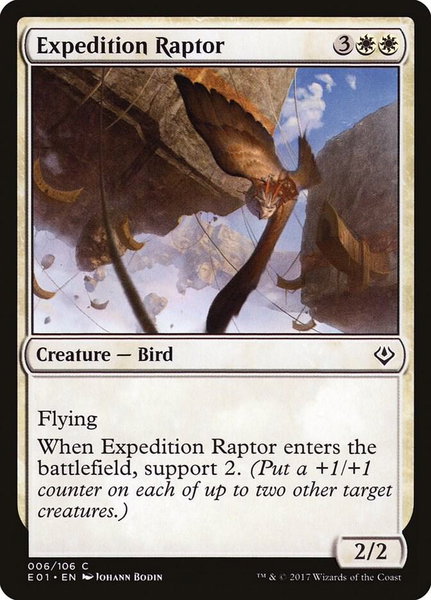Expedition Raptor trading card from Archenemy: Nicol Bolas Expedition Raptor - Archenemy: Nicol Bolas Magic: The Gathering trading card