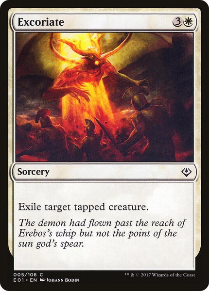 Excoriate trading card from Archenemy: Nicol Bolas Excoriate - Archenemy: Nicol Bolas Magic: The Gathering trading card
